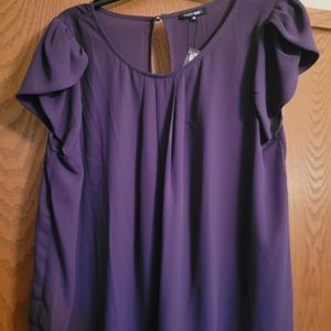 Papermoon purple blouse 1X